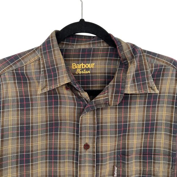 Barbour‎ Button Down Shirt Tailored Fit Check Plaid Long Sleeve Mens Size XL - Picture 2 of 10